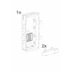 ATEUS-9155015 2N® IP Verso, zápustná krabice pro instalaci do zdi, 2 moduly