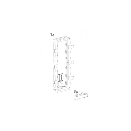 ATEUS-9155016 2N® IP Verso, zápustná krabice pro instalaci do zdi, 3 moduly