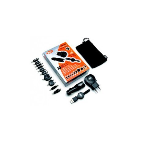 Napájecí set Celly Unipower (AC adapter + autoadapter s USB výstupem, 10 konektorů)