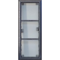 4FF12713.2 Tesla - Rám KARAT pro 3 moduly (antika stříbrná)