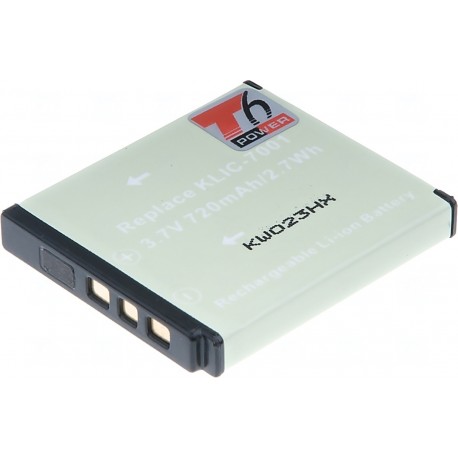 Baterie T6 Power Kodak KLIC-7001, 700mAh, černá