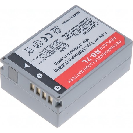 Baterie T6 Power Canon NB-7L, 1050mAh, šedá