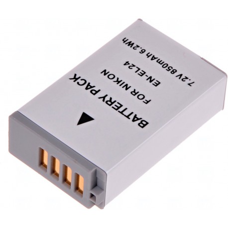 Baterie T6 Power Nikon EN-EL24, 850mAh, šedá