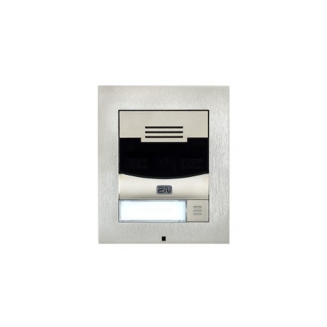 ATEUS-9155301S 2N® IP Solo, dveřní interkom, 1 tl., bez kamery, povrchová montáž (vč. rámečku), nikl