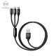 Mcdodo 3 v 1 kabel, Lightning / MicroUSB / USB C, 3A, 1.2m, černý