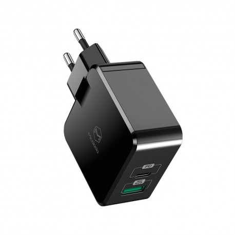 Mcdodo nabíječka 220V, USB / USB C Power Delivery, 30W, černá