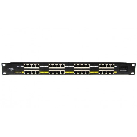 16-portový stíněný pasivní POE injektor panel