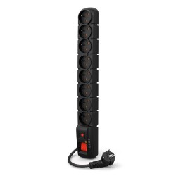 ACAR S8 rozvodný panel 8x 230V, ČSN, kabel 3m, přepěťová ochrana, nemá přichycení do racku