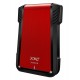 ADATA EX500 box pro 2,5" HDD/SSD / USB 3.1 / SATA 3.0 / červený