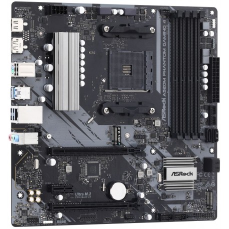 ASRock A520M PHANTOM GAMING 4 / AMD A520 / AM4 / 4x DDR4 DIMM / 2x M.2 /b HDMI / DP / mATX