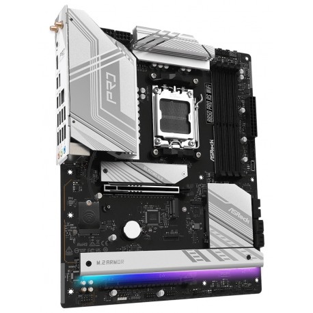 ASRock B850 Pro RS WiFi / AMD B850 / AM5 / 4x DDR5 DIMM / 4x M.2 / HDMI / USB-C / WiFi / ATX