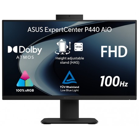 ASUS ExpertCenter P4 AiO / i5-13420H/ 8GB/ 512 GB SSD/ Intel UHD/ 23,8"FHD,matný/ W11P EDU/ kbd+myš/ černý