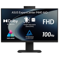 ASUS ExpertCenter P4 AiO/ i5-13420H/ 16GB/ 512 GB SSD/ Intel UHD/ 23,8"FHD,matný/ bez OS/ kbd+myš/ černý