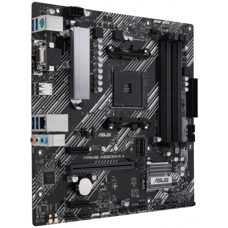 ASUS PRIME A520M-A II-CSM / A520 / AM4 / 4x DIMM / M.2 / D-Sub / HDMI / DP / mATX