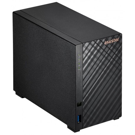 Asustor NAS AS1202T 2x 3,5" SATA/ Realtek RTD1619B, Quad Core 1.7 GHz, 1 GB DDR4 RAM, 1x 2.5GLAN, 3x USB3.2 Gen1