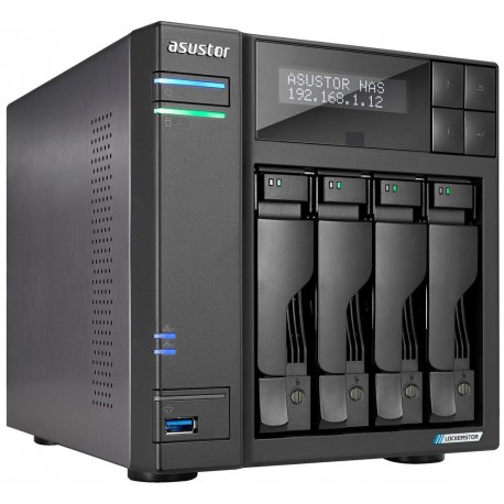 Asustor NAS AS6704T / 4x 2,5"/3,5" SATA III/ Celeron N5105 2.0 GHz/ 4GB/ 2x 2.5GbE/ 4x M.2/ PCIe / 2x USB 3.2/ HDMI+IR