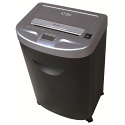AT skartovač AT-20C/ řez 3,8x40 mm/ prac. šíře 230 mm/ kapacita 17 listů/ objem koše 35 l/ stupeň utajení P4/ šedo-černý
