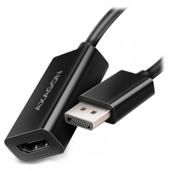 AXAGON adaptér DP na HDMI / RVD-HI20N / 4K/60Hz / HDCP 2.2 / 0,15m / černý