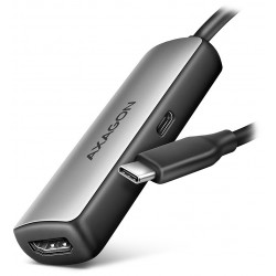 AXAGON adaptér USB-C na HDMI / RVC-HI8KPD / 8K/60Hz, 4K/144Hz / HDCP 2.3 / PD 100W / 0,16m / černý