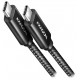 AXAGON datový a nabíjecí kabel NEWGEN+ USB-C na USB-C / USB4 Gen 3x2 / HDR10 / 8K/60Hz / PD 3.1 / opletený / 0,5m