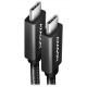 AXAGON datový a nabíjecí kabel USB-C na USB-C / USB3.2 Gen 2 / 5A / PD 100W / opletený / 0,5m / černý