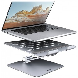 AXAGON hliníkový LQ stojan pro notebooky velikosti 10" - 16" / STND-LQ /  Nastavitelná výška/úhel