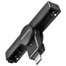 AXAGON kapesní čtečka kontaktních smart karet USB-C (eObčanka) / Smart Card / CRE-SMPC / USB 2.0