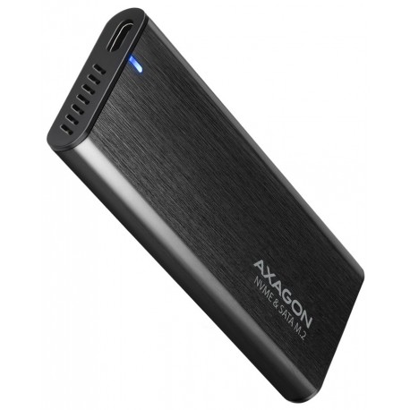 AXAGON kovový box na M.2 NVMe SSD SUPERSPEED+ / EEM2-SB2 / USB-C 3.2 Gen 2 / kabel 20cm