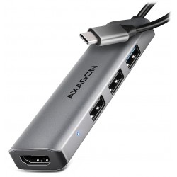 AXAGON multi 4in1 USB-C hub / HMC-H3A / USB 3.2 Gen1 / 3x USB-A / HDMI / 15cm