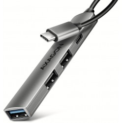 AXAGON multi USB-C hub ALU STRIP / HUE-STC / 1xUSB-C / 1xUSB-A (5GBs) / 2xUSB-A (480Mbps) / kabel 12cm