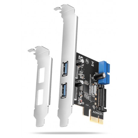 AXAGON řadič do PCIe pro 2x USB Typ-A / 2x USB interní / USB 5Gbps / PCEU-232RS / SP & LP / čip Renesas