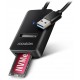 AXAGON USB-A adaptér pro připojení M.2 NVMe SSD / ADM2-AM / USB-A / USB 3.2 Gen2 / USB-A kabel 10cm