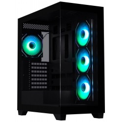 BitFenix skříň CETO / ATX / 4x 120mm ARGB fan / 2x USB 3.0 / USB-C / tvrzené sklo / černá