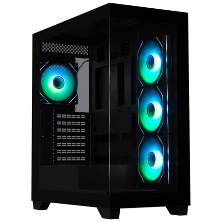 BitFenix skříň CETO / ATX / 4x 120mm ARGB fan / 2x USB 3.0 / USB-C / tvrzené sklo / černá