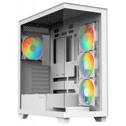 BitFenix skříň CETO / ATX / 4x 120mm FRGB fan / 2x USB 3.0 / USB-C / tvrzené sklo / bílá
