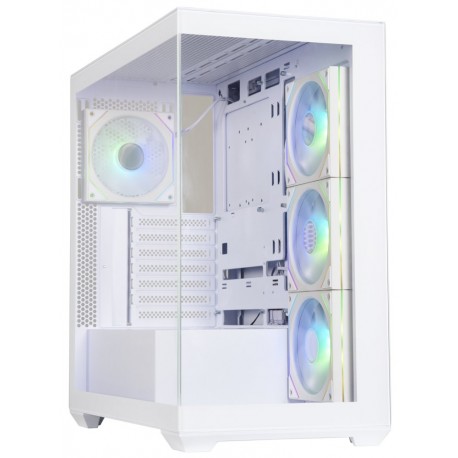 BitFenix skříň CETO Cube / 4x 120mm ARGB fan / 2x USB 3.0 / USB-C / tvrzené sklo / bílá