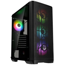 BitFenix skříň Nova Mesh SE TG ARGB / ATX / 4x120mm ARGB / USB 3.0 / tvrzené sklo / černá