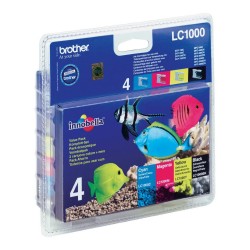 BROTHER inkoustová náplň LC-1000 VALBP/ multipack/ Černá + tři barvy