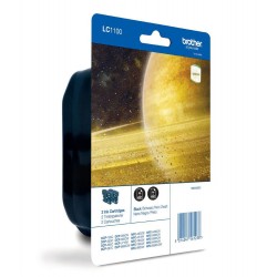 BROTHER inkoustová náplň LC-1100 BKBP2/ multipack/ 2x černá