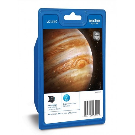 BROTHER inkoustová náplň LC-1240C/ Azurová/ 600 stran