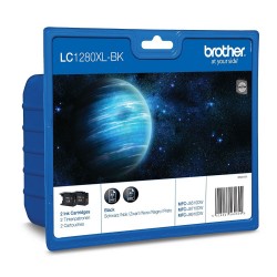 BROTHER inkoustová náplň LC-1280XL BKBP2/ multipack/ 2x černá
