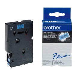 BROTHER laminovaná páska TC-591 / modrá-černá / 9mm