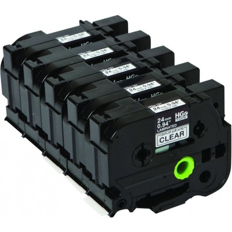 BROTHER páska pro vysokorychlostní tisk HGE151V5 / průhledná-černá / 24mm