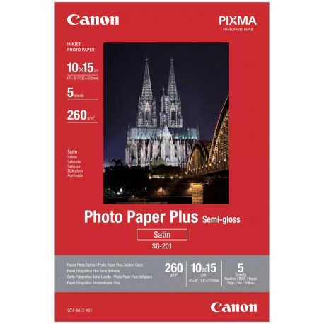 Canon fotopapír  SG-201  Semi-Gloss 10x15 (5 listů)