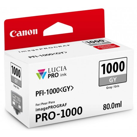 Canon inkoustová náplň PFI-1000 (grey, 80ml) pro Canon imagePROGRAF PRO-1000
