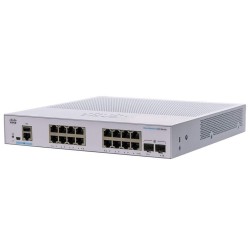 Cisco CBS250-16T-2G-EU 16-port GE Smart Switch, 16x GbE RJ-45, 2x 1G SFP, fanless, REFRESH
