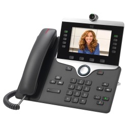 Cisco CP-8865-K9＝  IP telefon, barevný displej, 2x 10/100Base-T RJ-45 s funkcí switche, PoE napájení, 2x USB