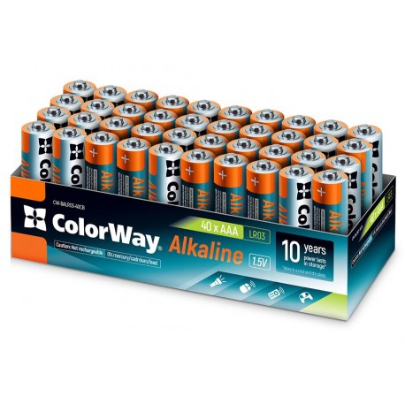 Colorway alkalická baterie AAA/ 1.5V/ 40ks v balení