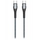 Colorway Datový Kabel USB-C/ USB-C/ 3A/ Fast Charging 65W/ 1m/ Šedivý
