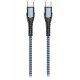 Colorway Datový Kabel USB-C/ USB-C/ 3A/ Fast Charging 65W/ 2m/ Šedivý